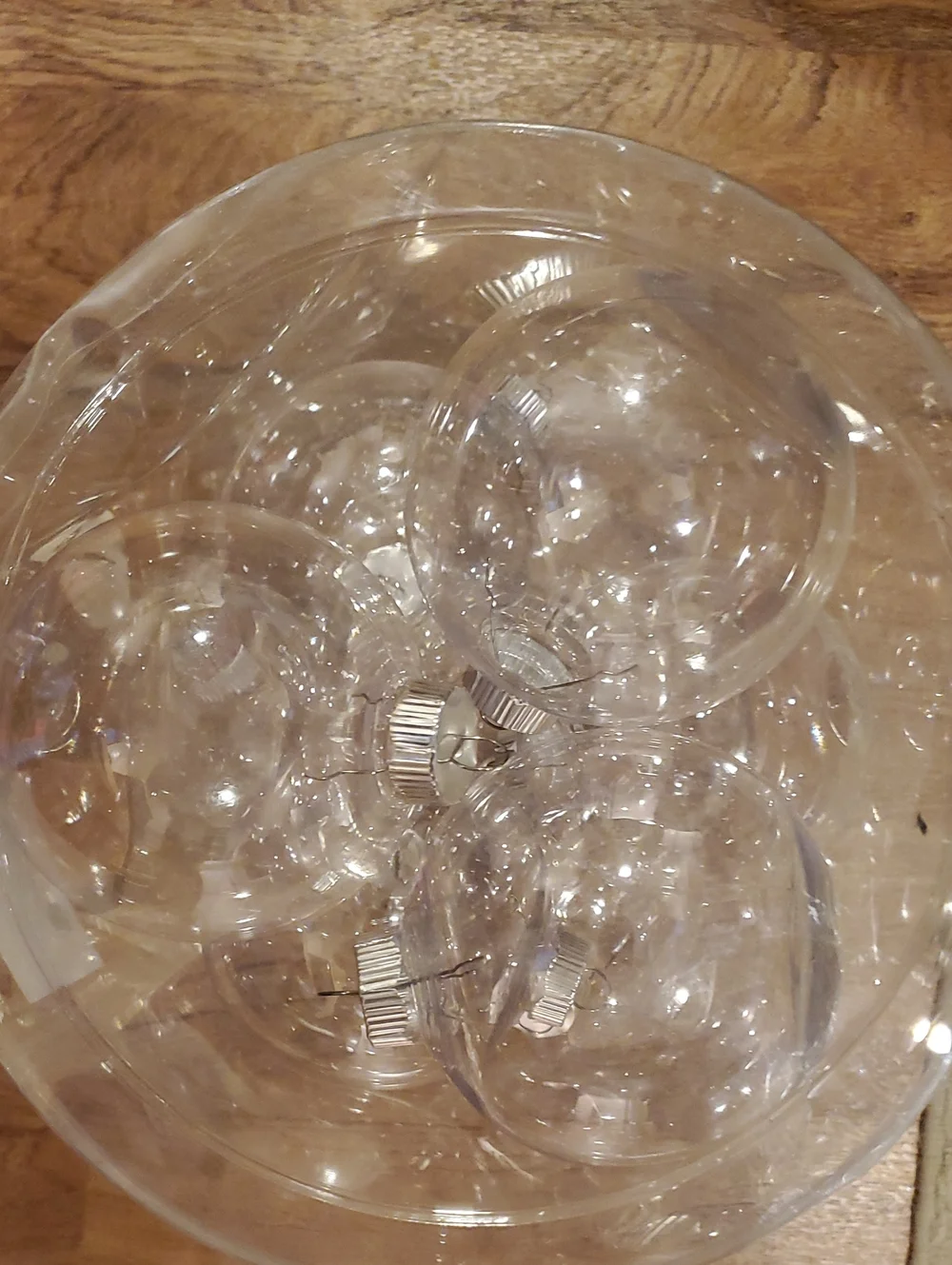 Source Unknown Clear Round Plastic Ornaments - Transparent